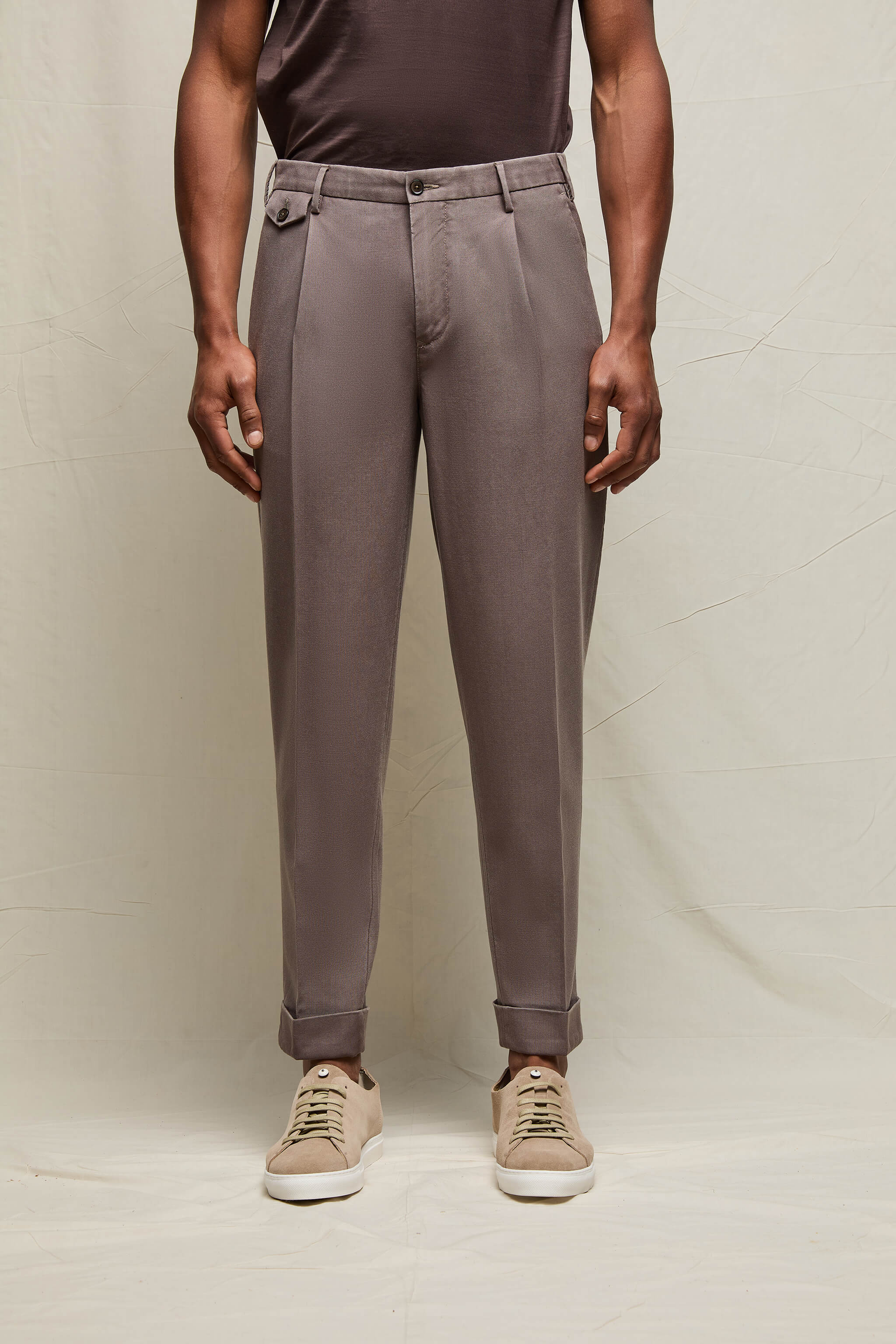 Pantalone MILES tinto capo marrone taupe