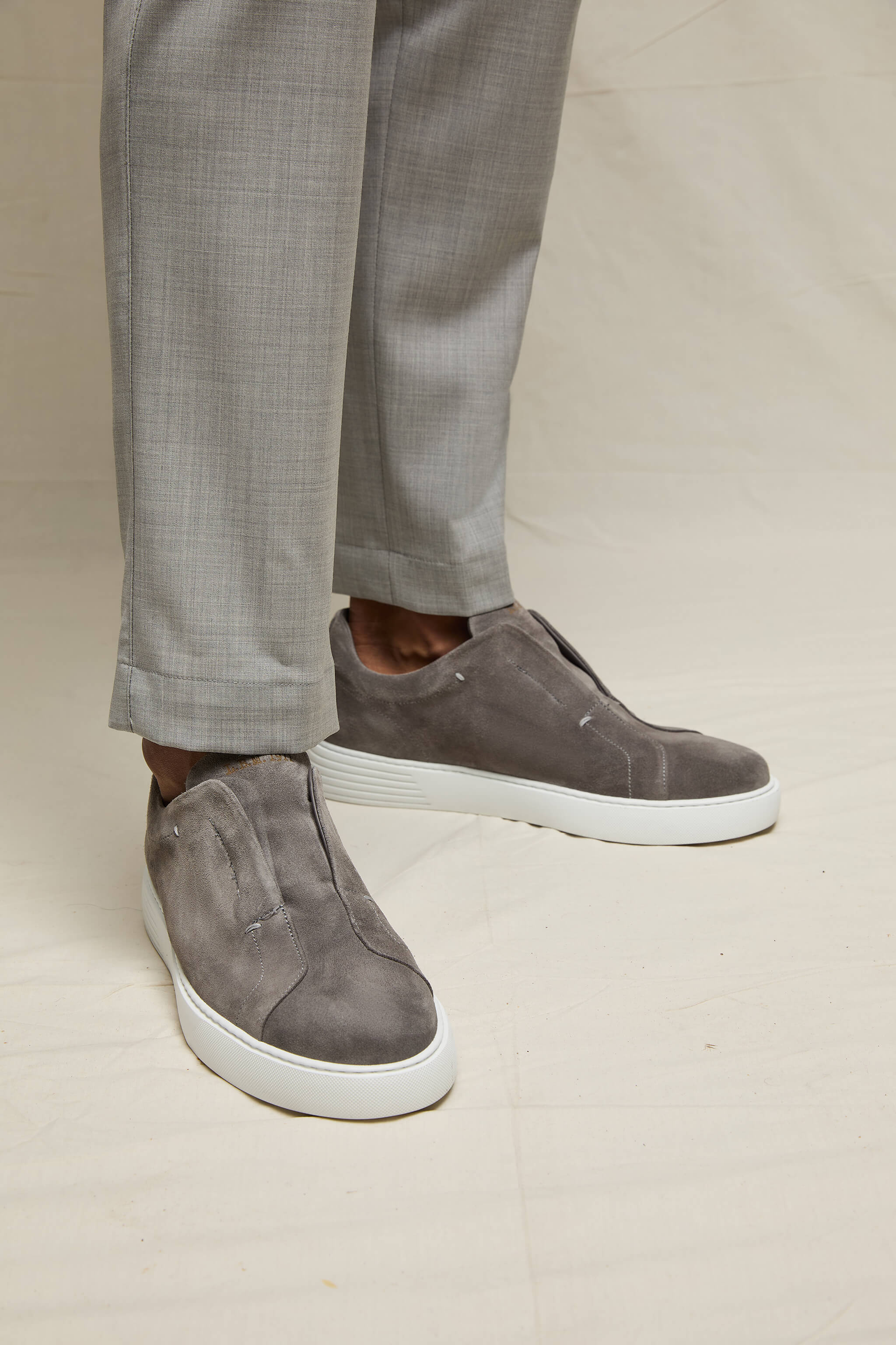 Pantalone DIZZY in lana grigio minerale - Image 4