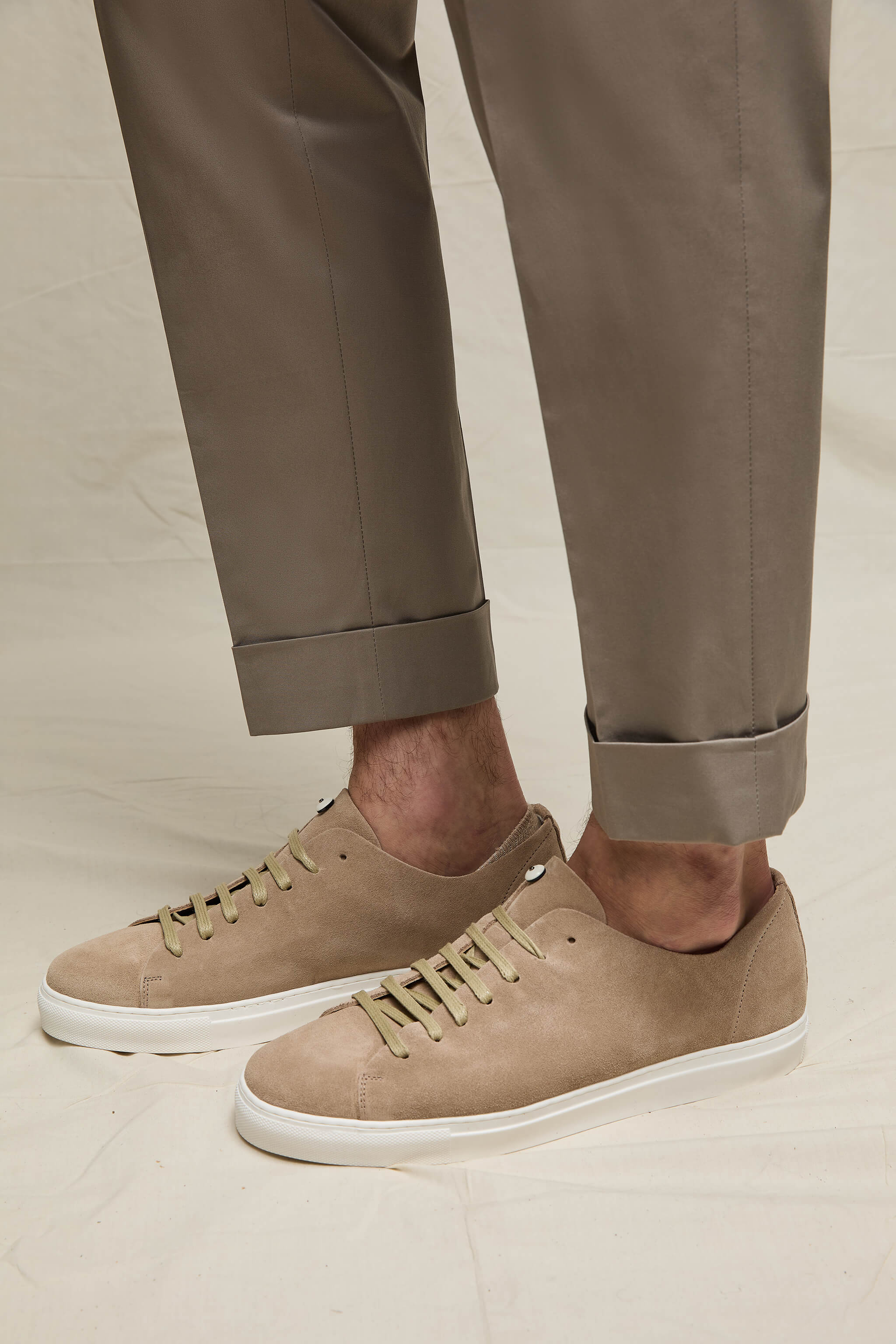 Pantalone HERBIE in cotone grigio tortora - Image 4