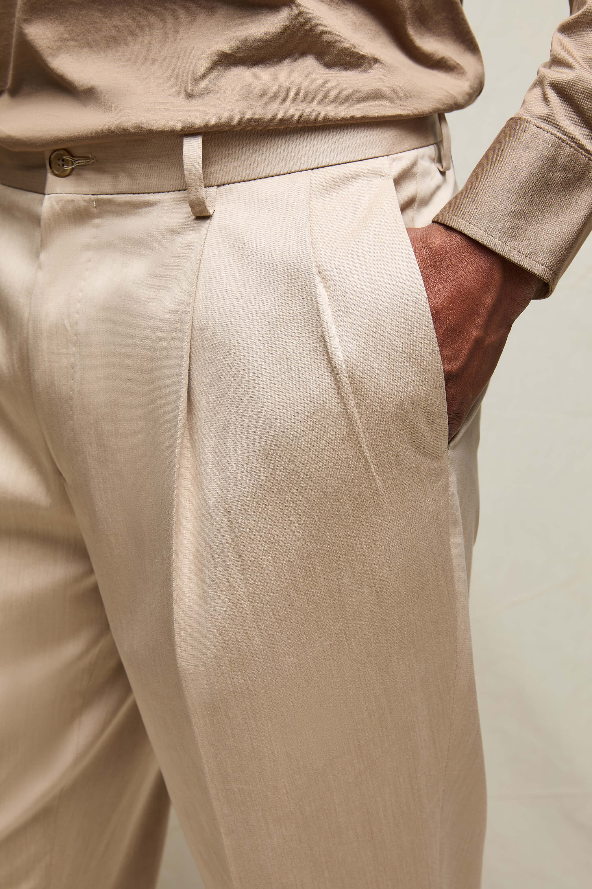Pantalone Jaco in cotone sabbia - Image 6