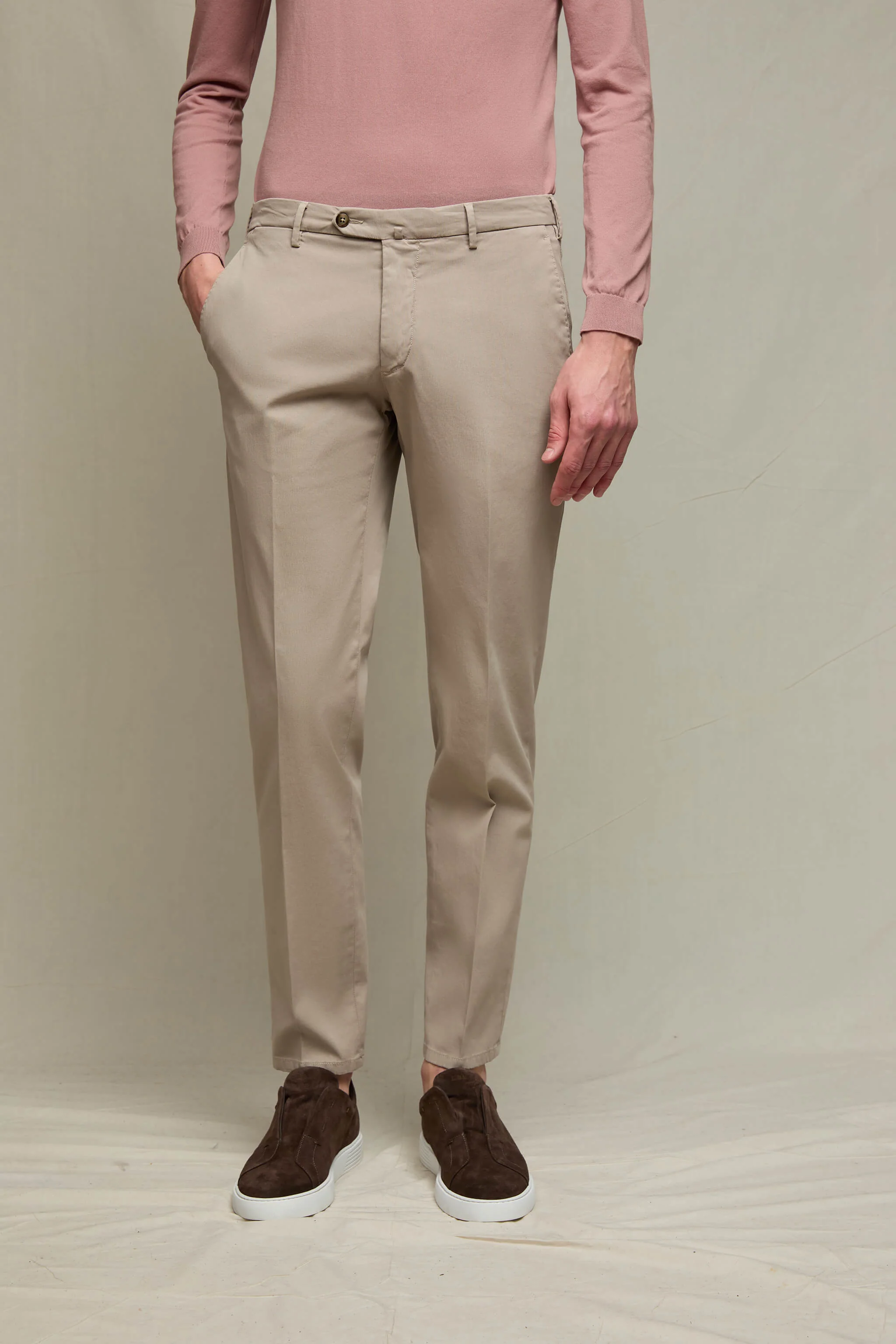 Pantalone ELTON tinto capo beige