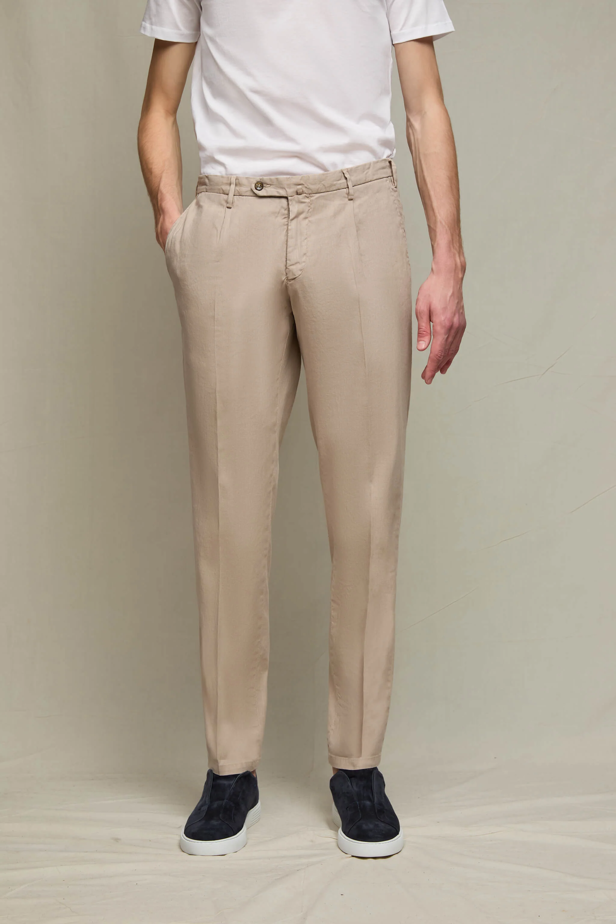Pantalone MICHAEL tinto capo beige sabbia
