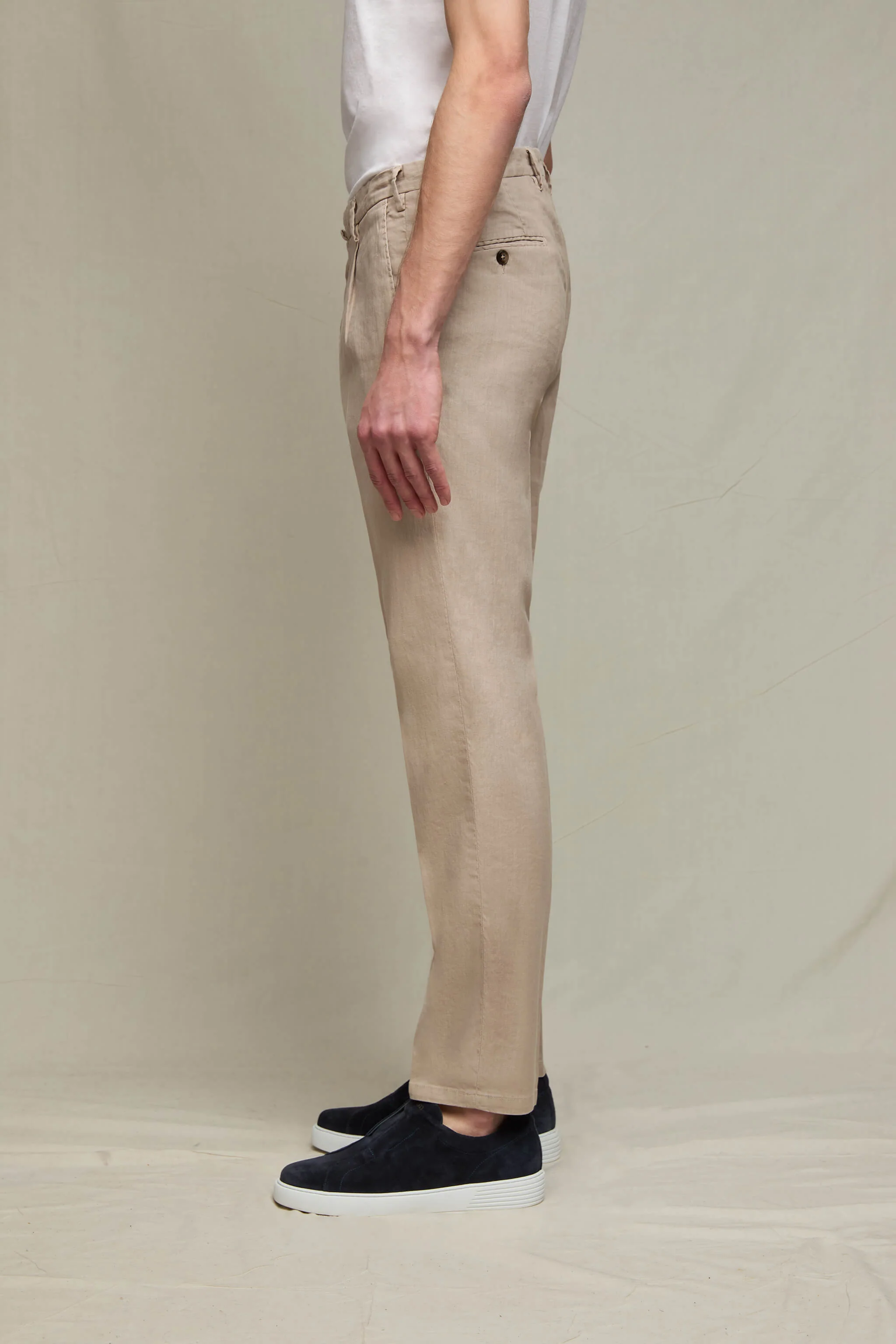 Pantalone MICHAEL tinto capo beige sabbia - Image 3