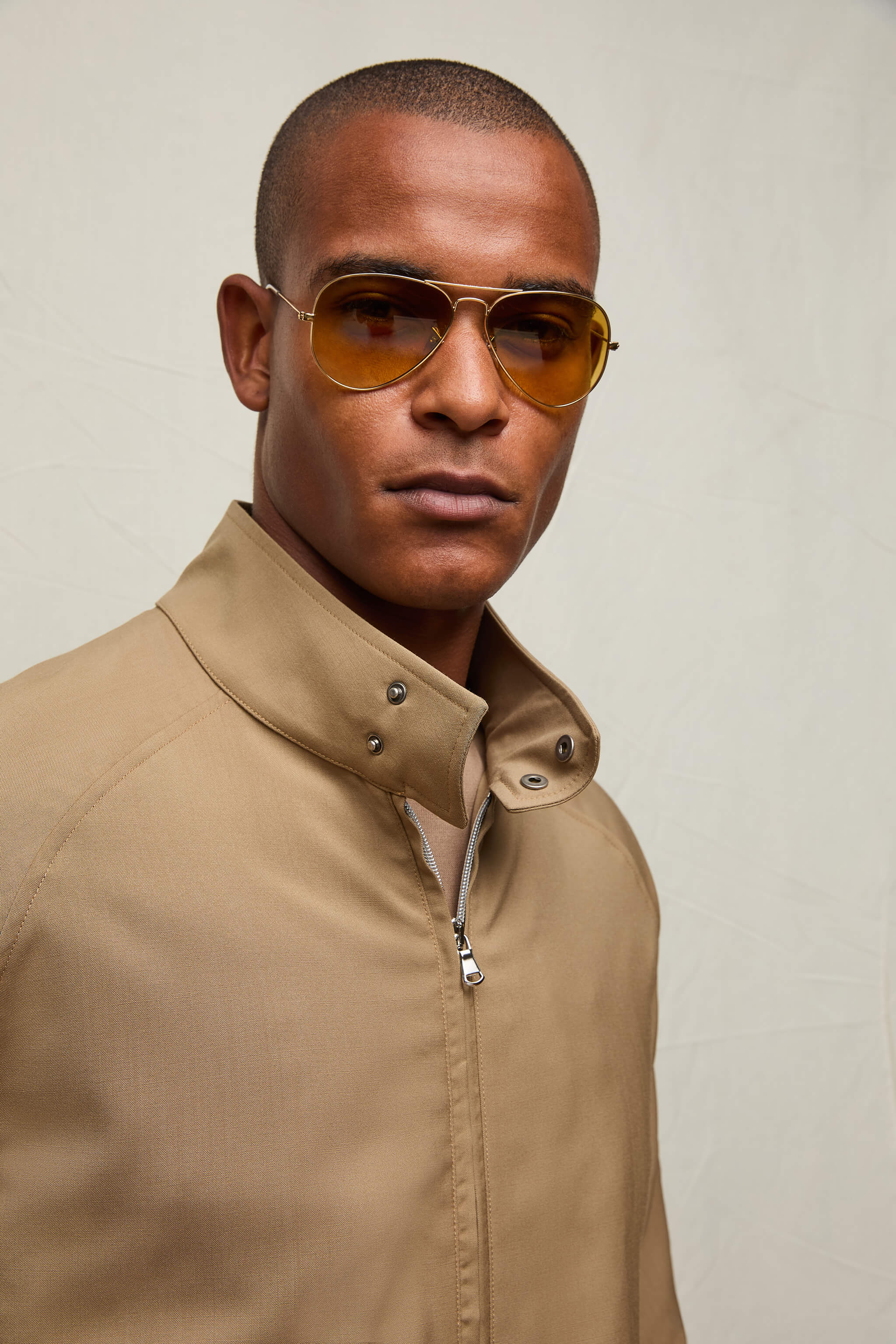 Bomber jacket in lana beige tabacco - Image 3