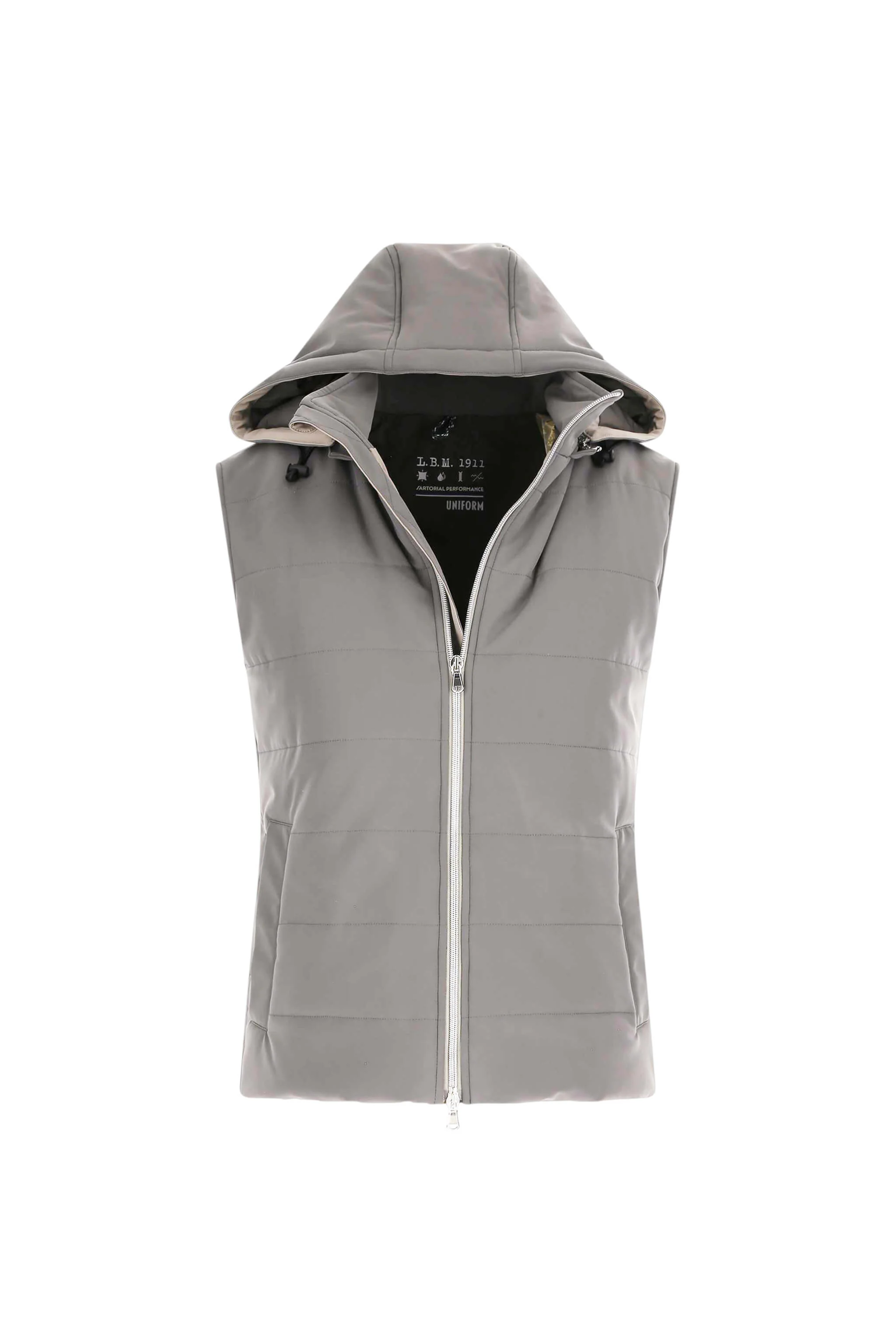Gilet imbottito jersey tecnico grigio chiaro - Image 5