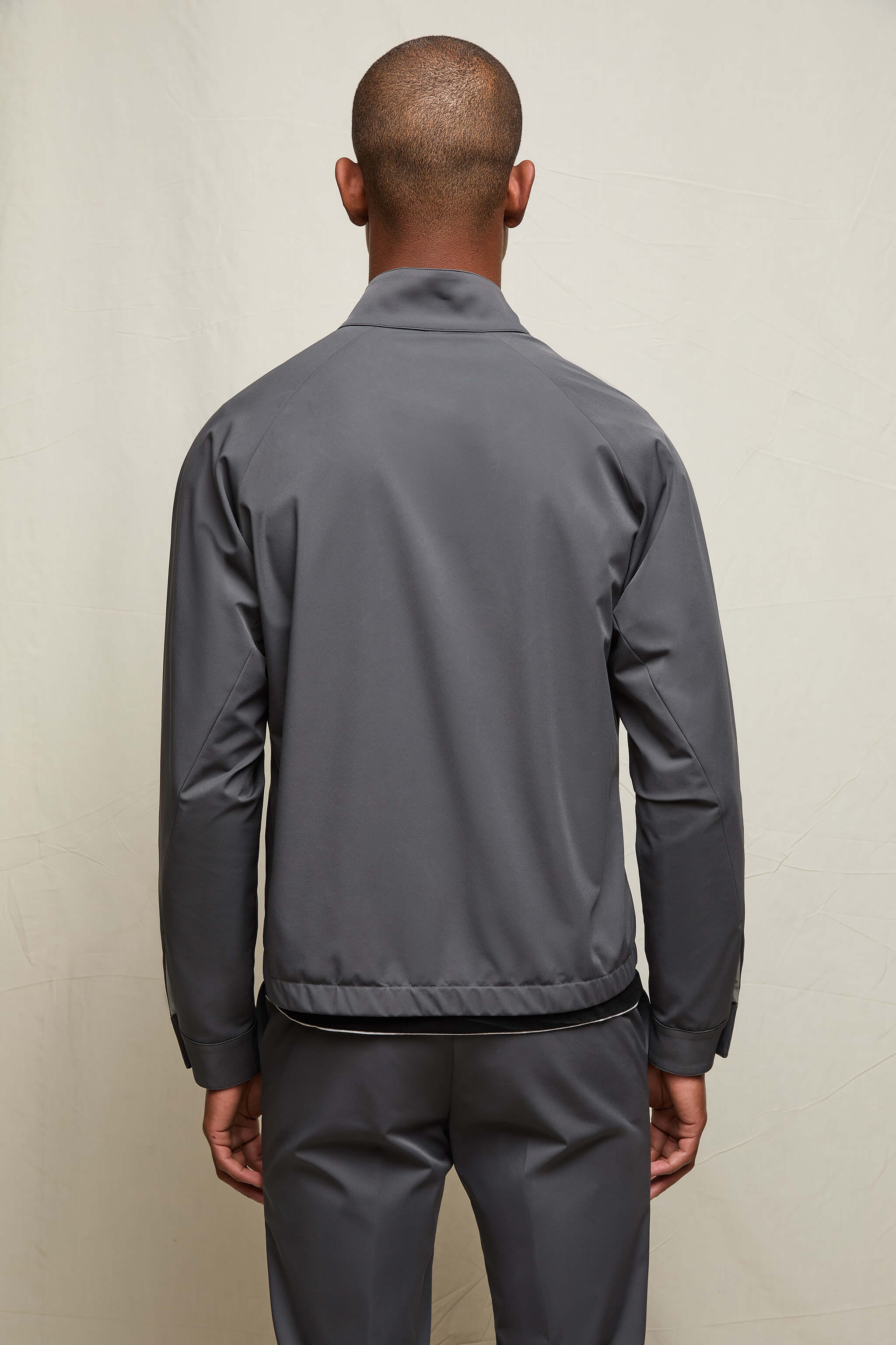 Bomber jacket in jersey tecnico antracite - Image 2