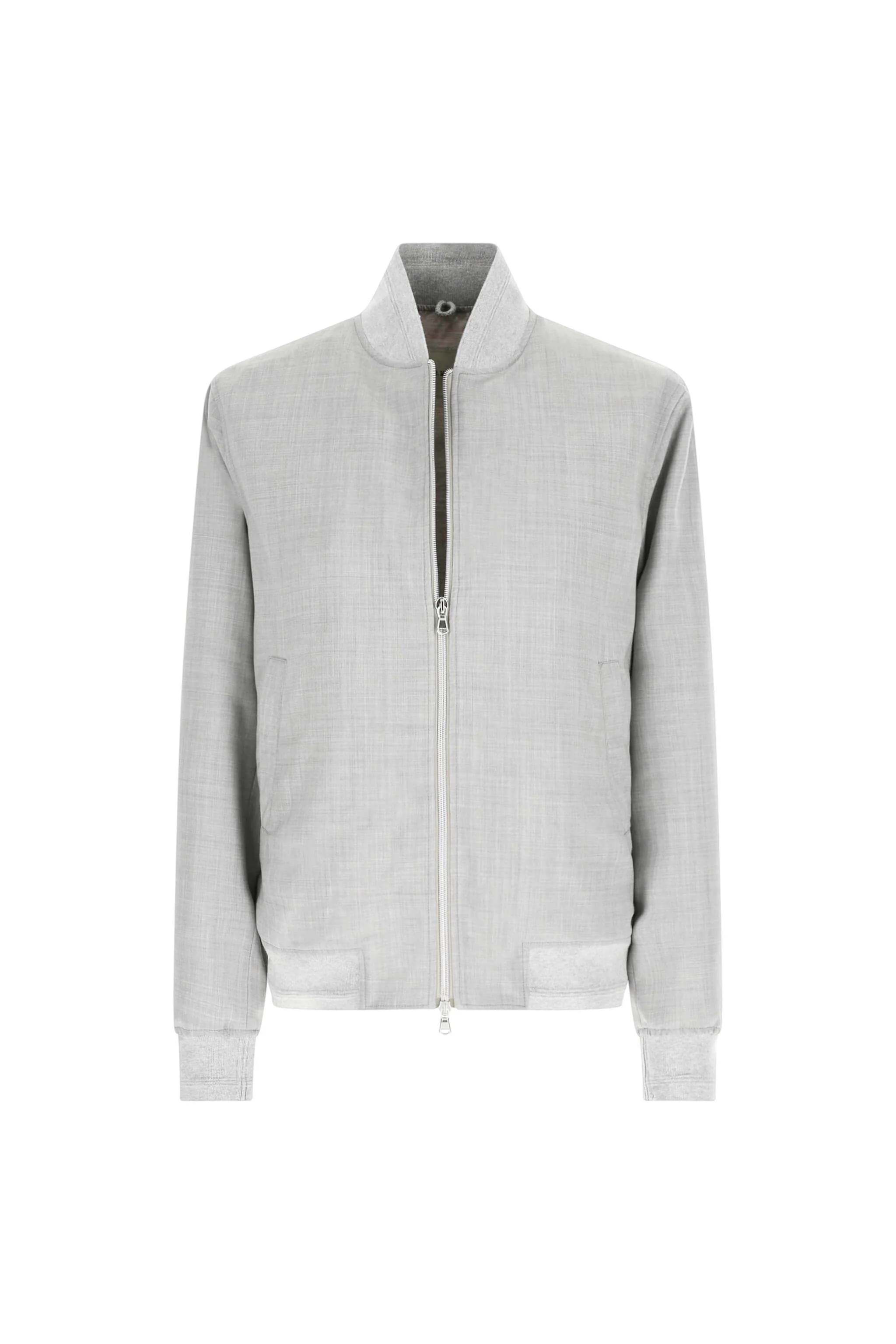 Bomber in lana grigio minerale - Image 5