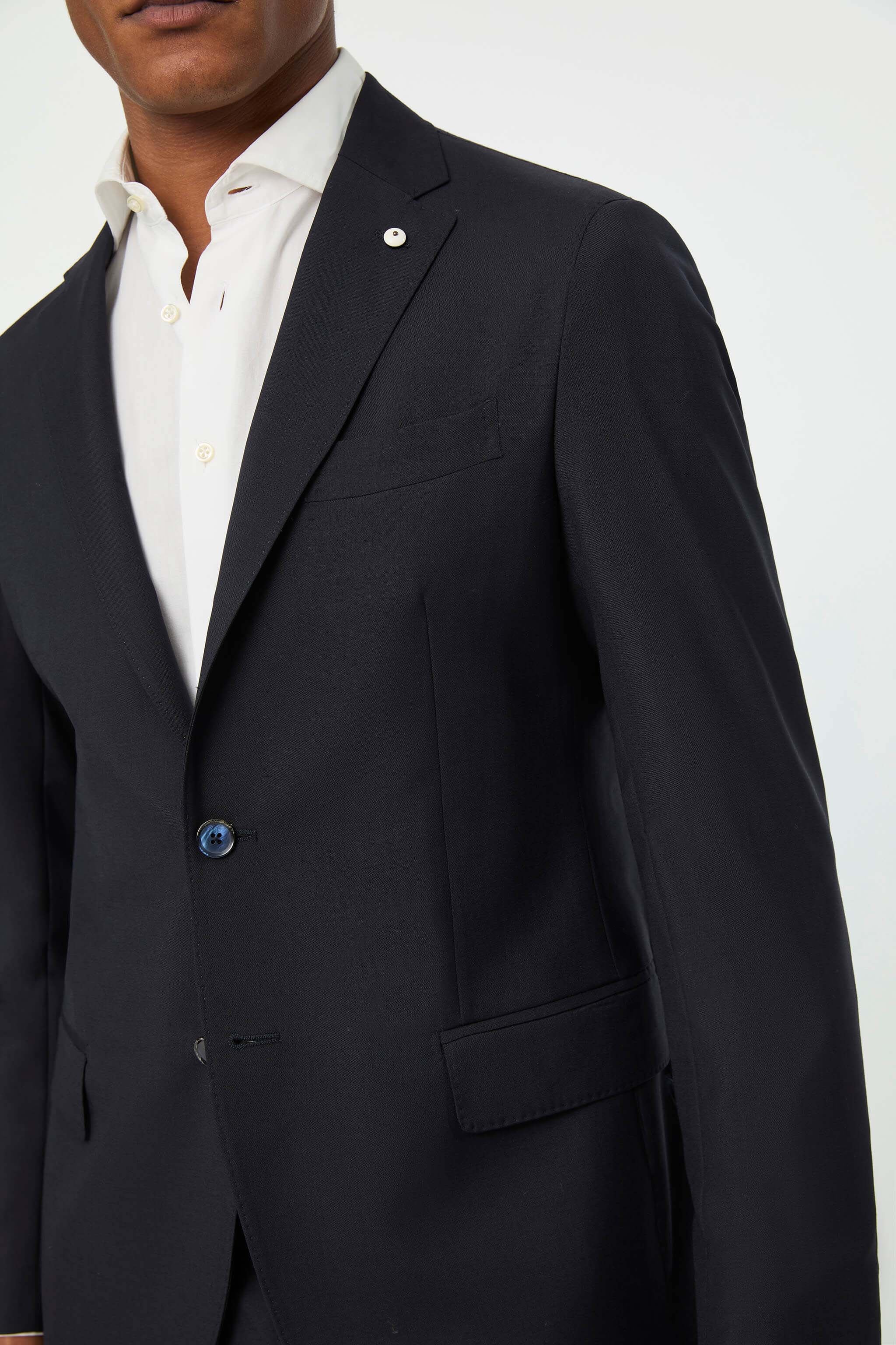 Giacca Duetto JAMES monopetto in lana blu scuro - Image 3