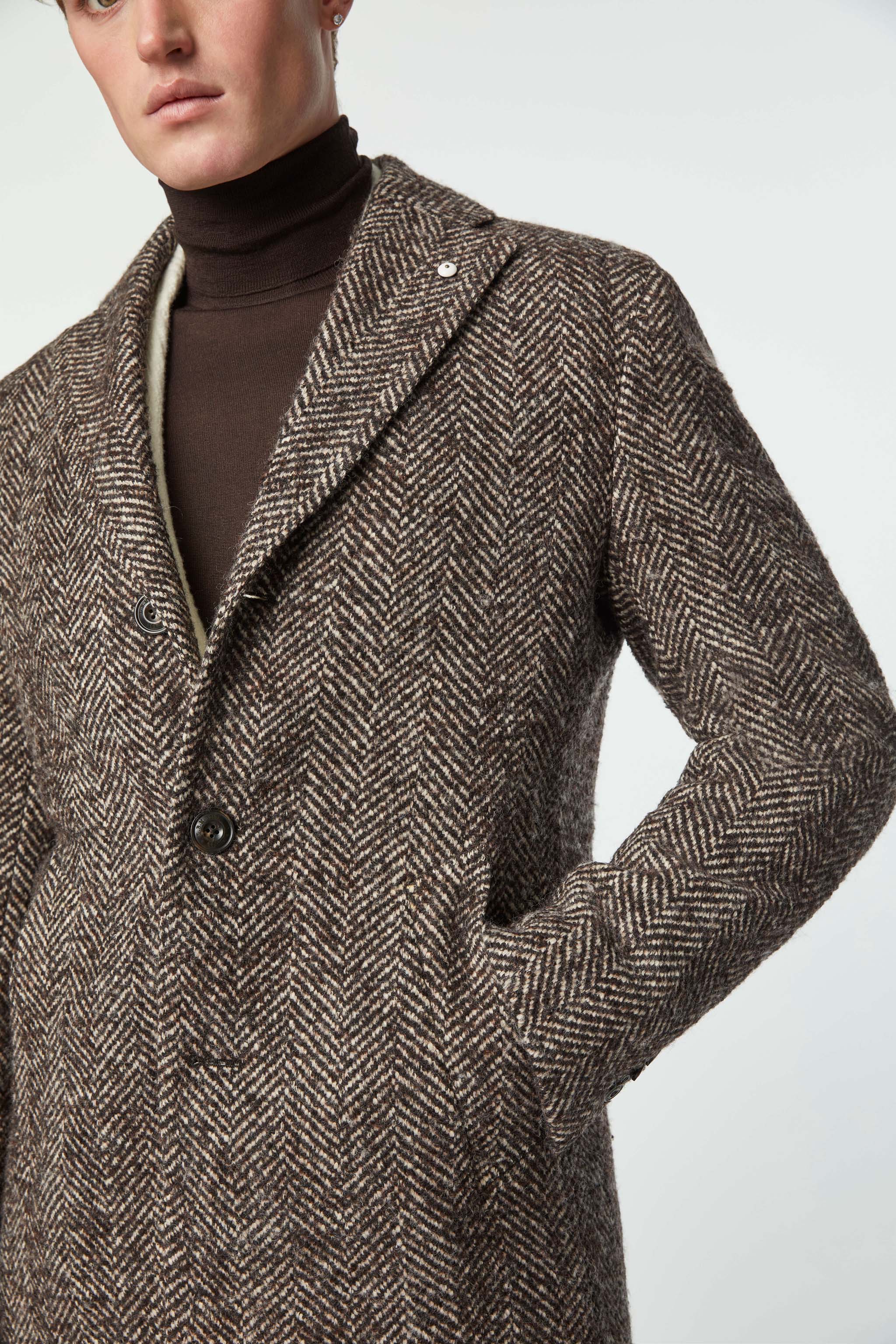 Cappotto monopetto marrone - Image 3