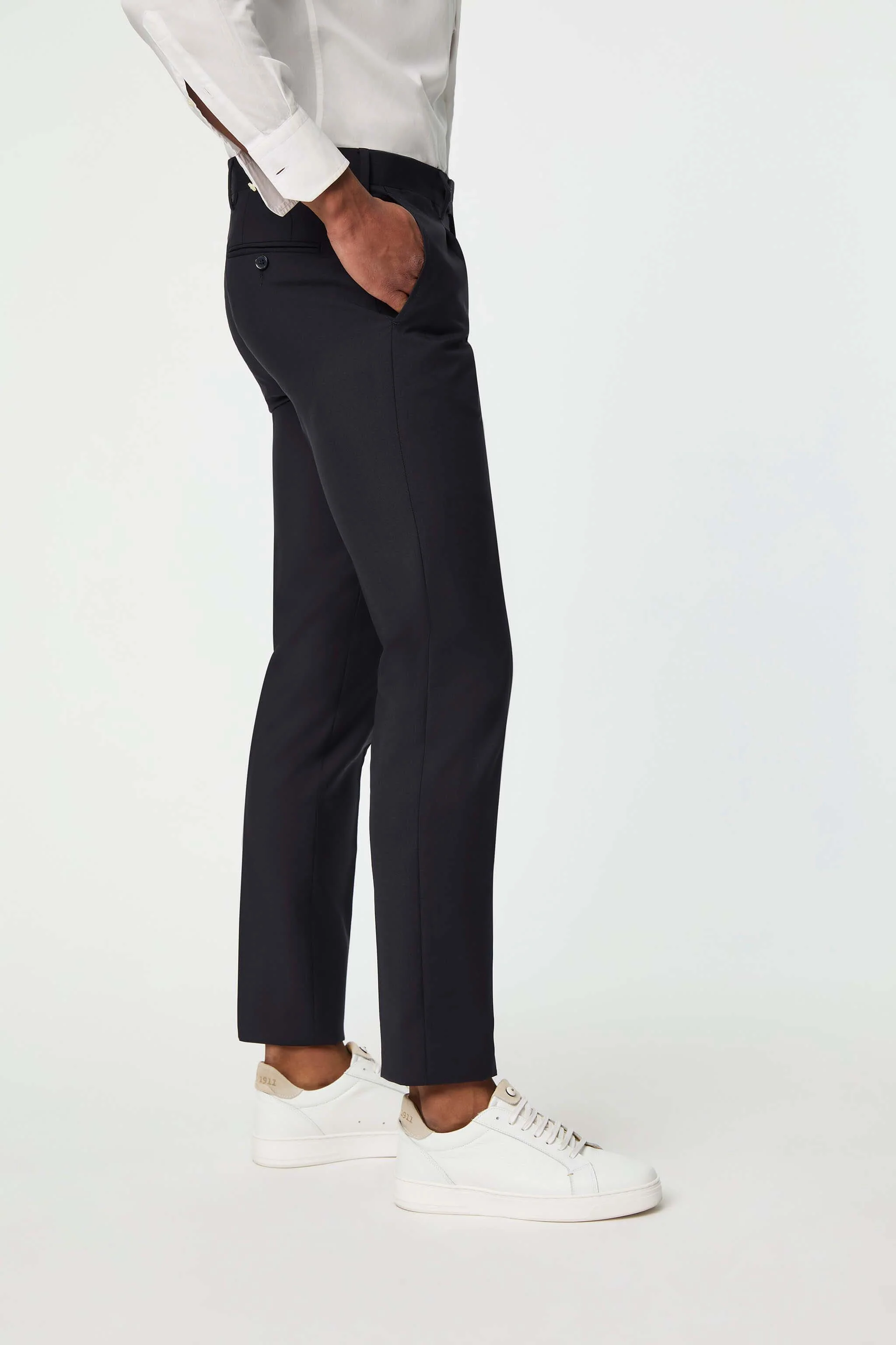 Pantalone Duetto MAI TAI in lana blu scuro - Image 3