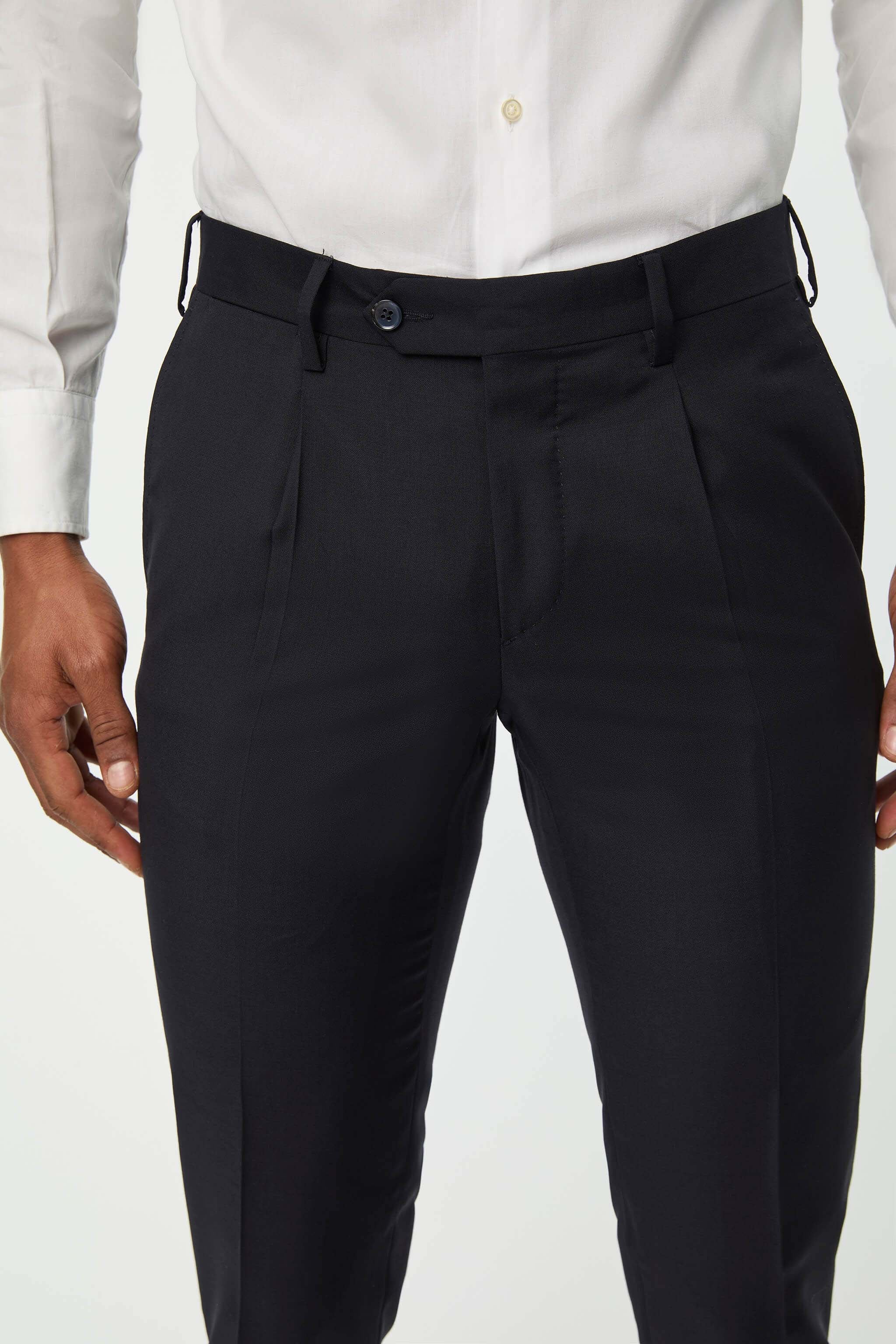 Pantalone Duetto MAI TAI in lana blu scuro - Image 4