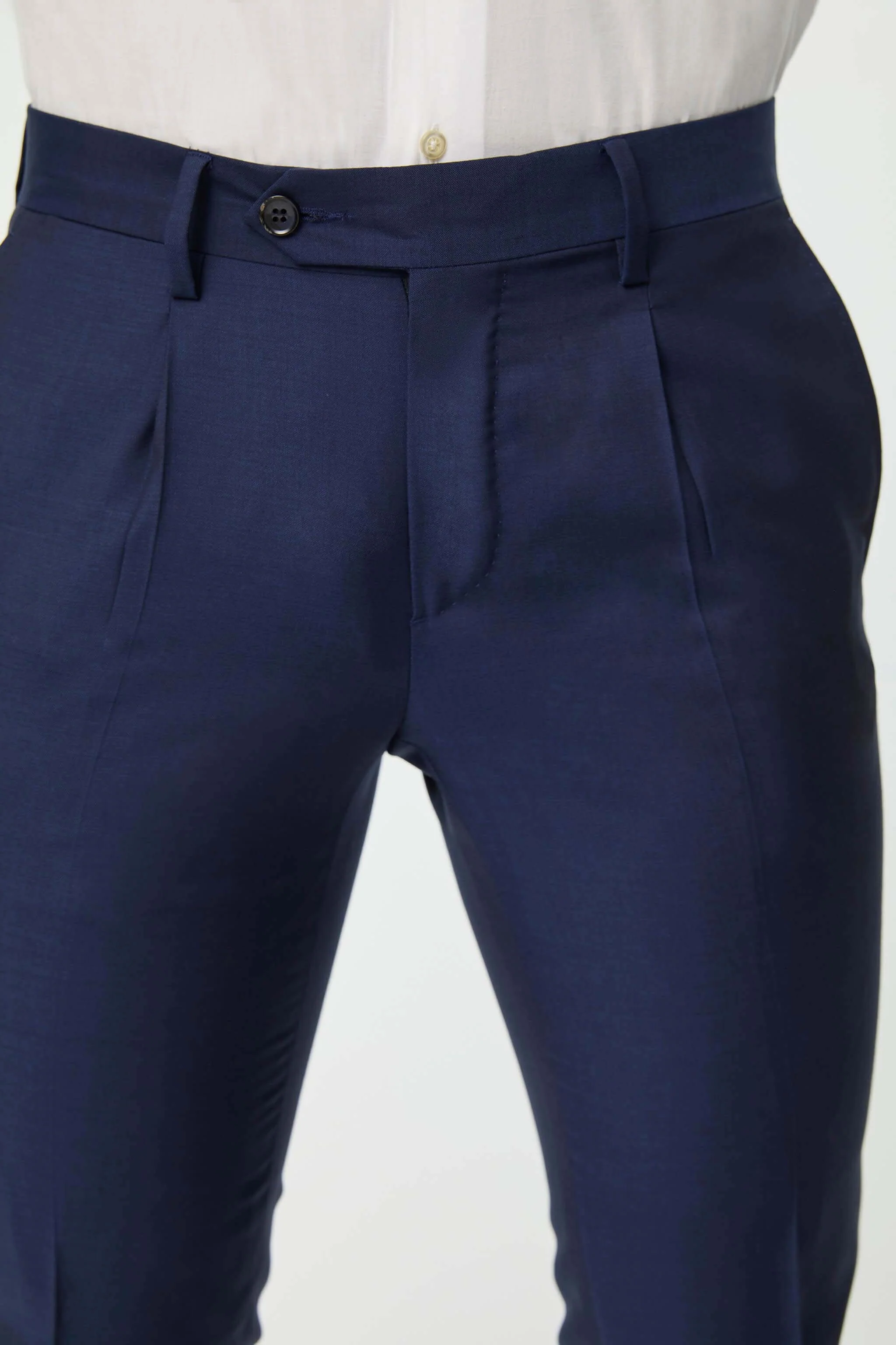 Pantalone Duetto MAI TAI in lana blu elettrico - Image 4