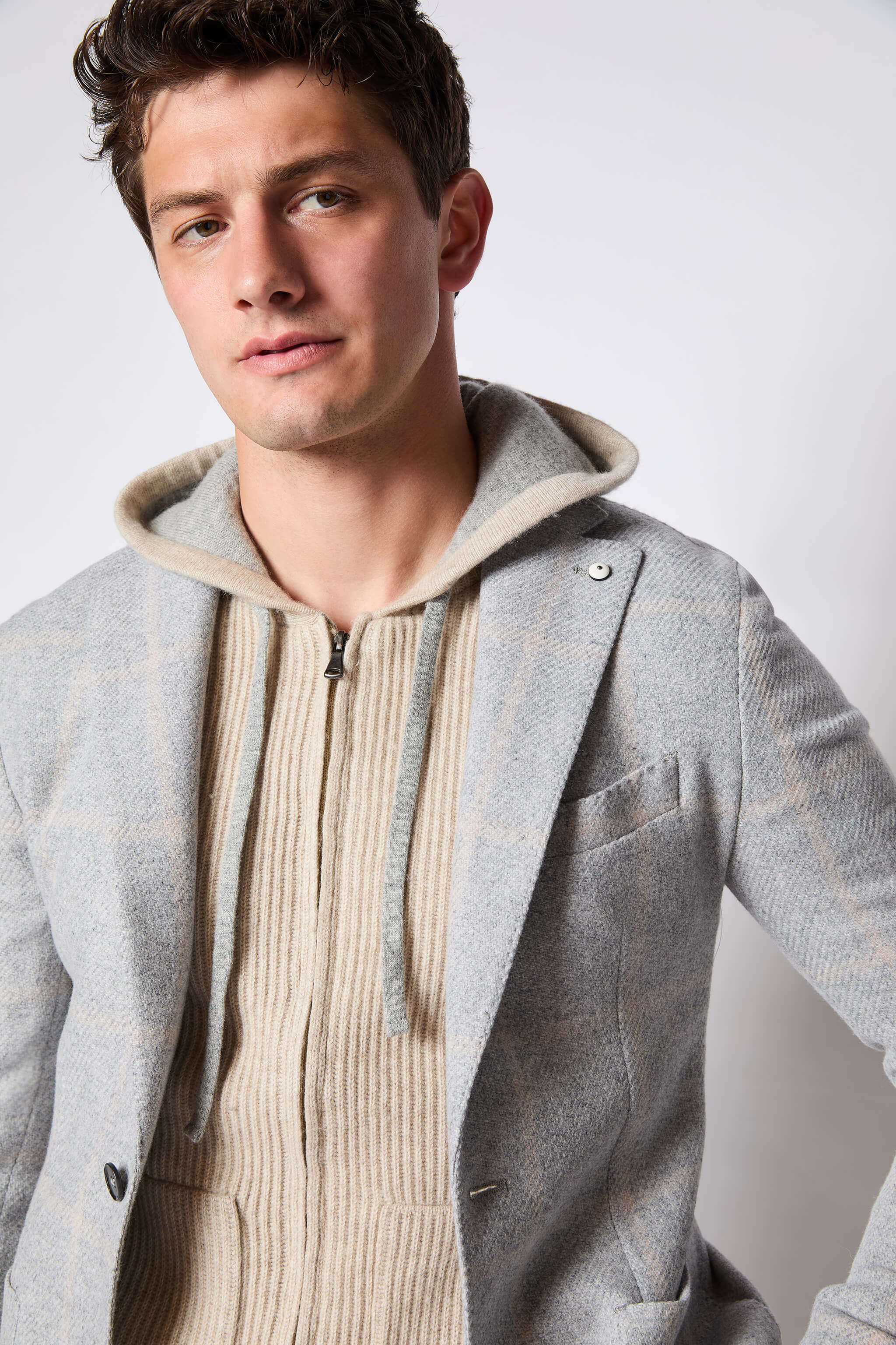 Giacca JACK in jersey grigio chiaro - Image 3