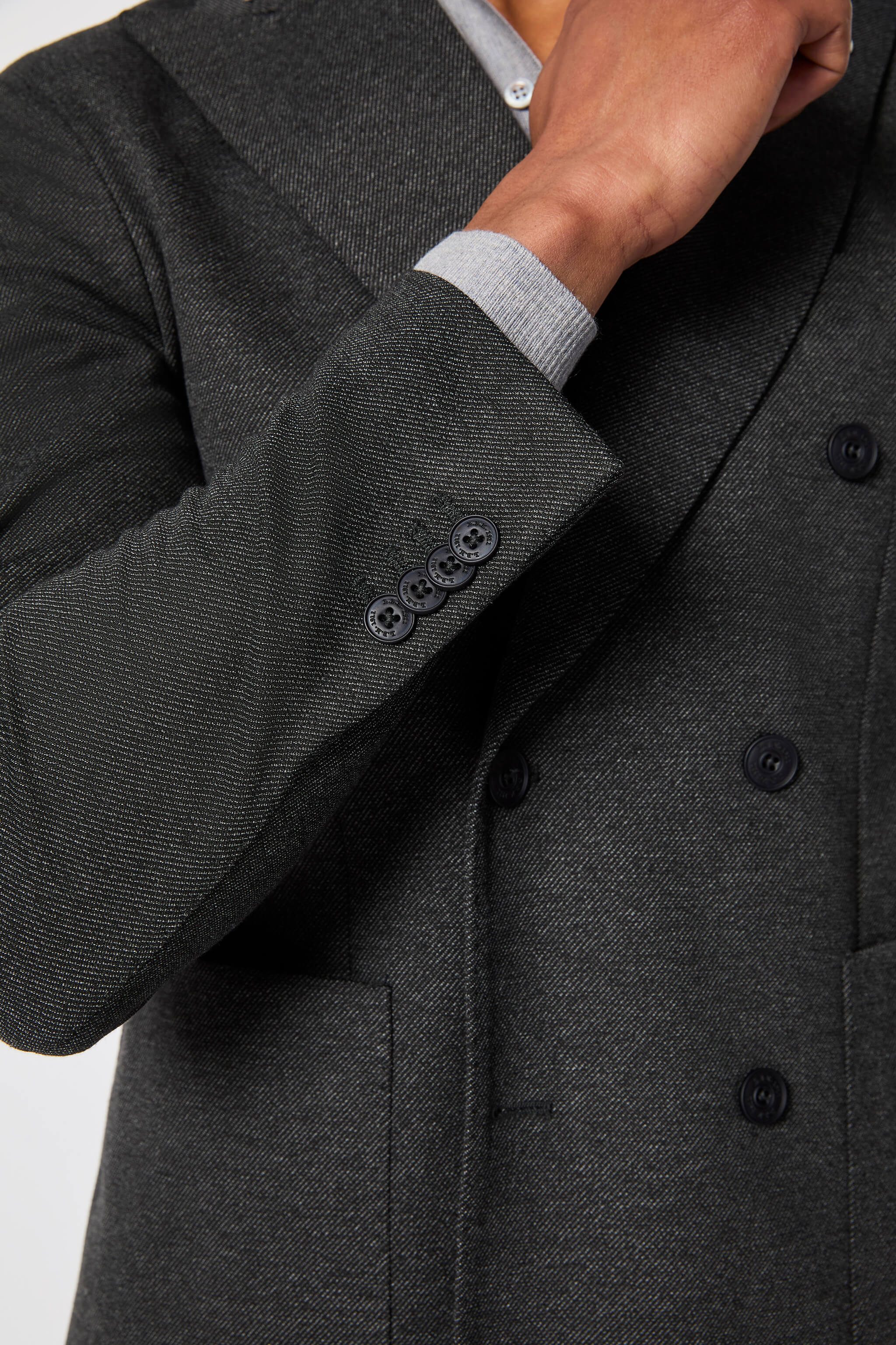 Travel jacket doppiopetto grigio scuro - Image 5