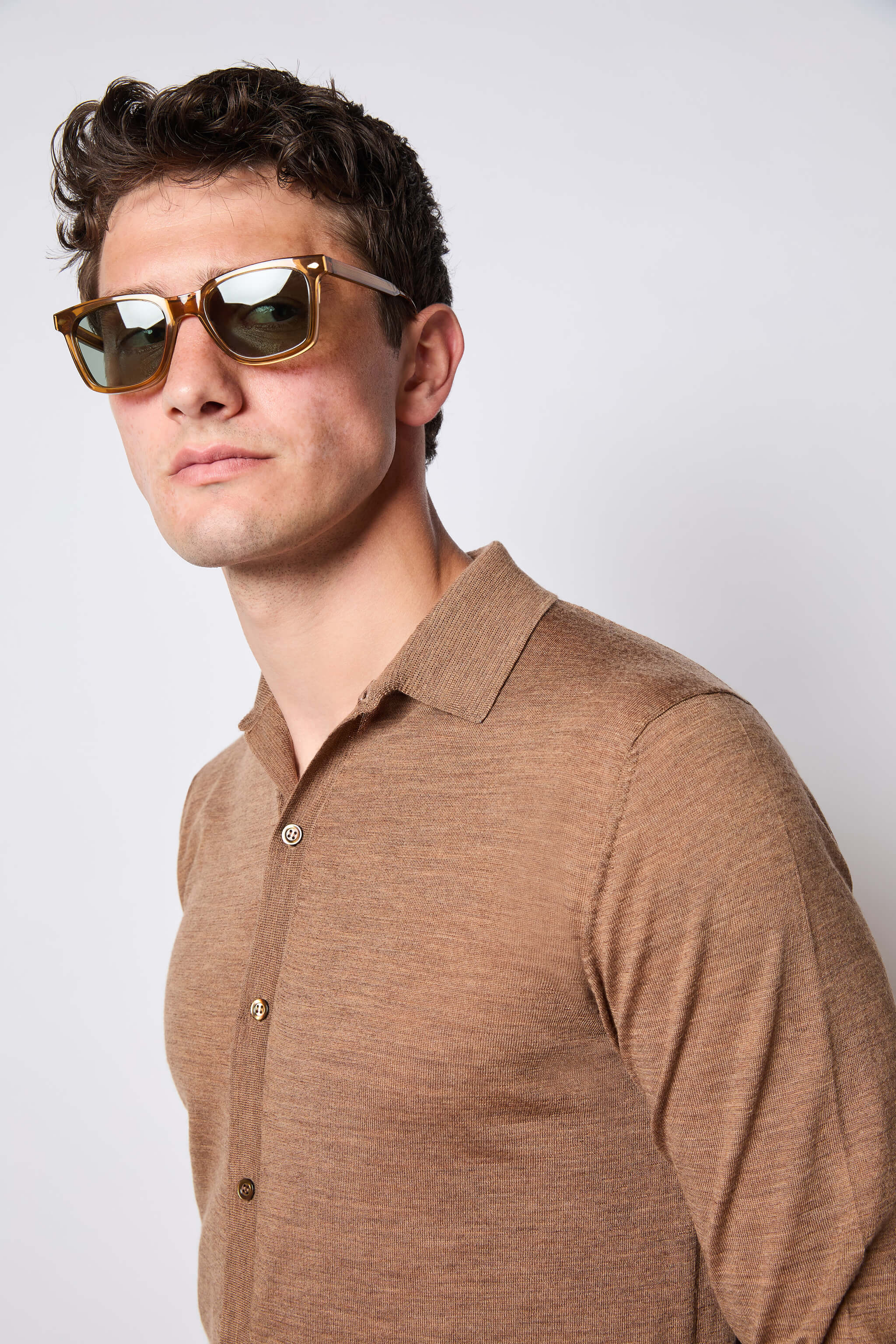 Maglia camicia cammello - Image 3
