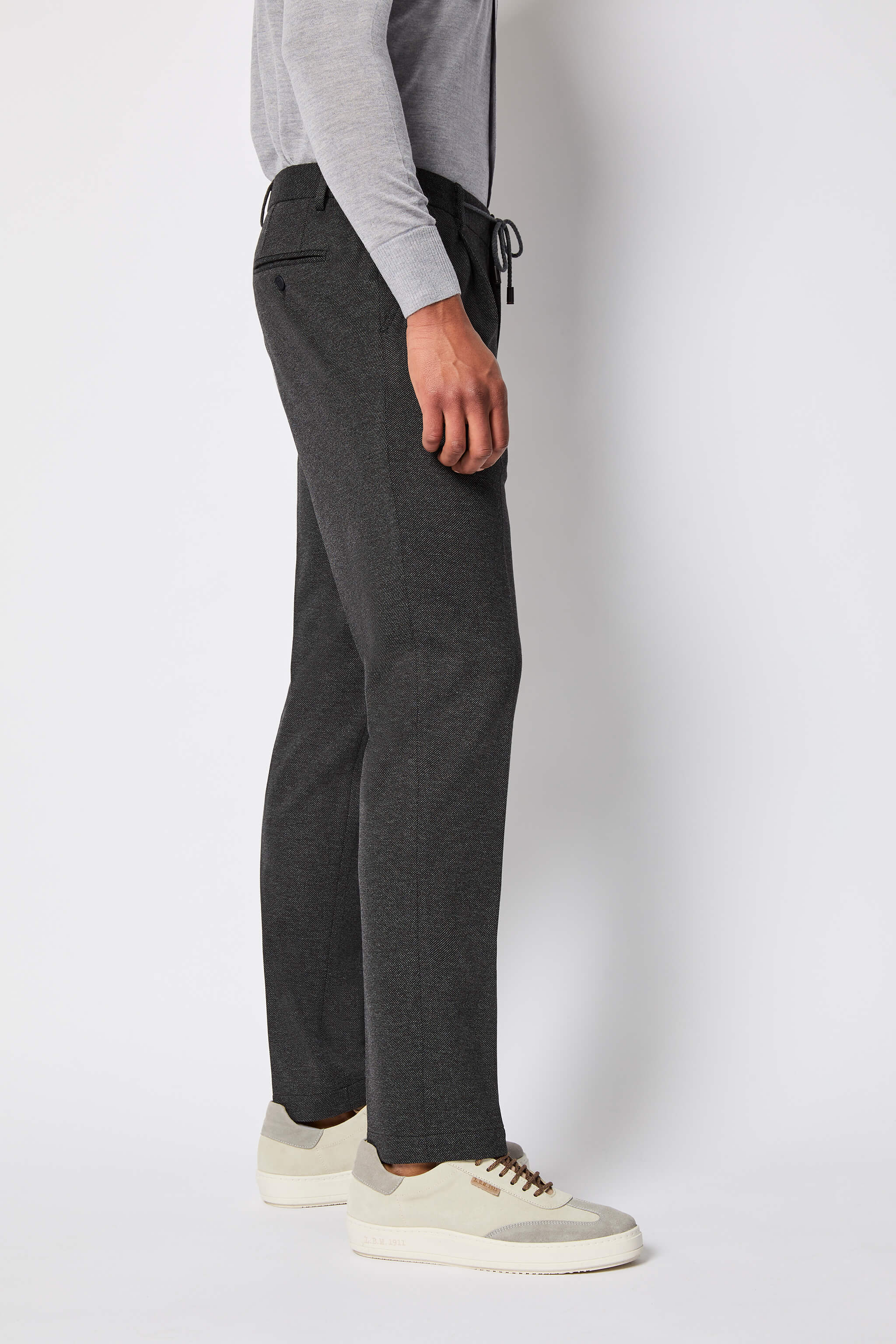 Pantalone ED tessuto tecnico grigio scuro - Image 3